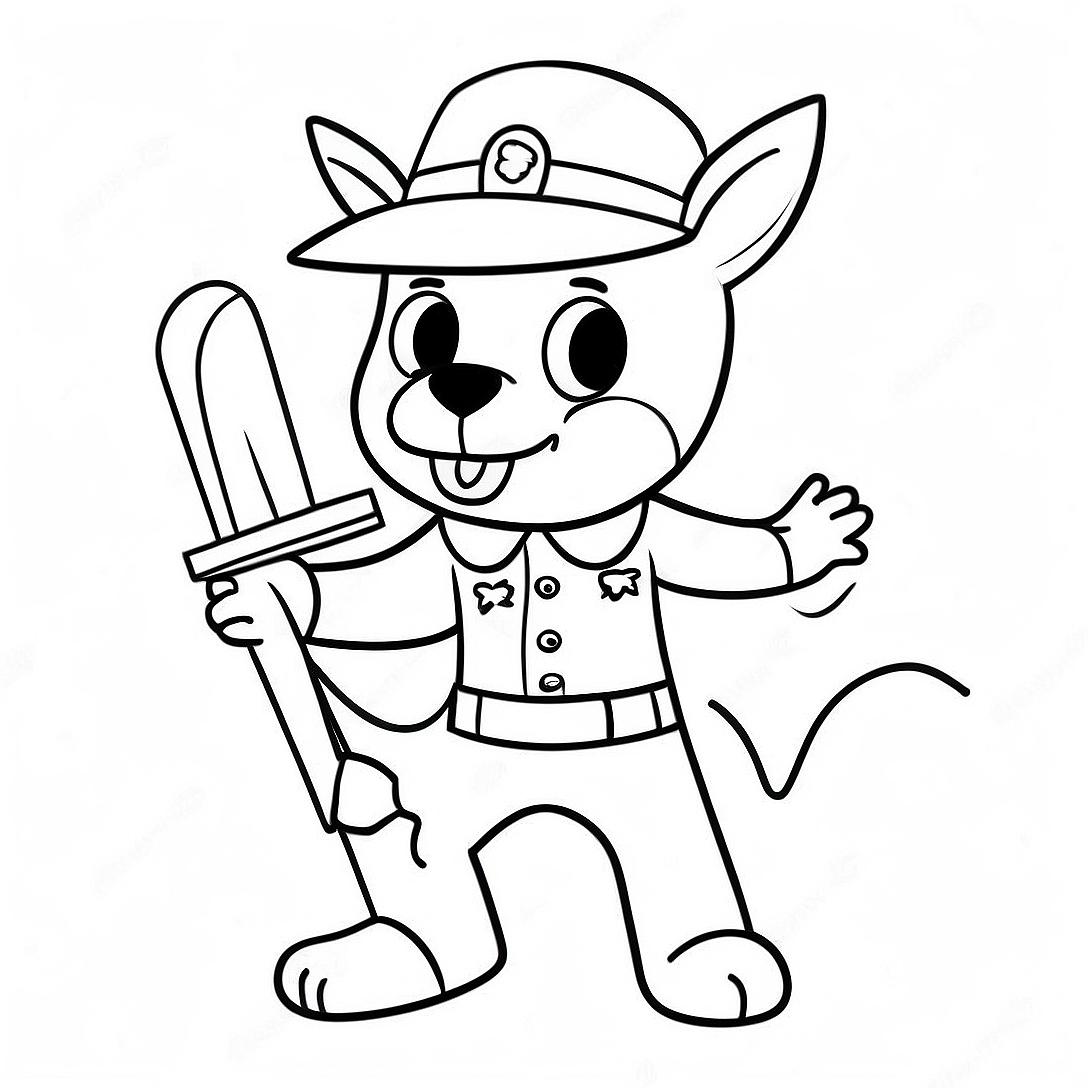 Chase in Spooky Costume Coloring Page | Paw Patrol Halloween coloring page