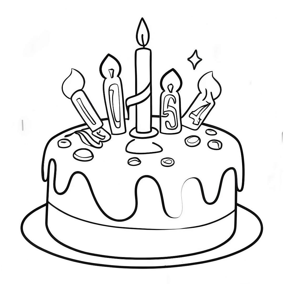 Fortnite Birthday Cake Coloring Page | Fortnite Birthday coloring page