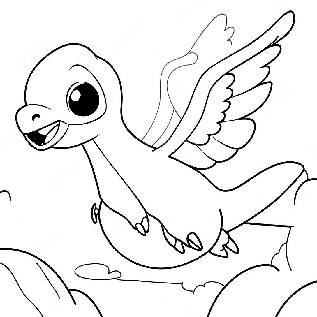 Majestic Lugia Flying Coloring Page | Lugia Pokemon coloring page