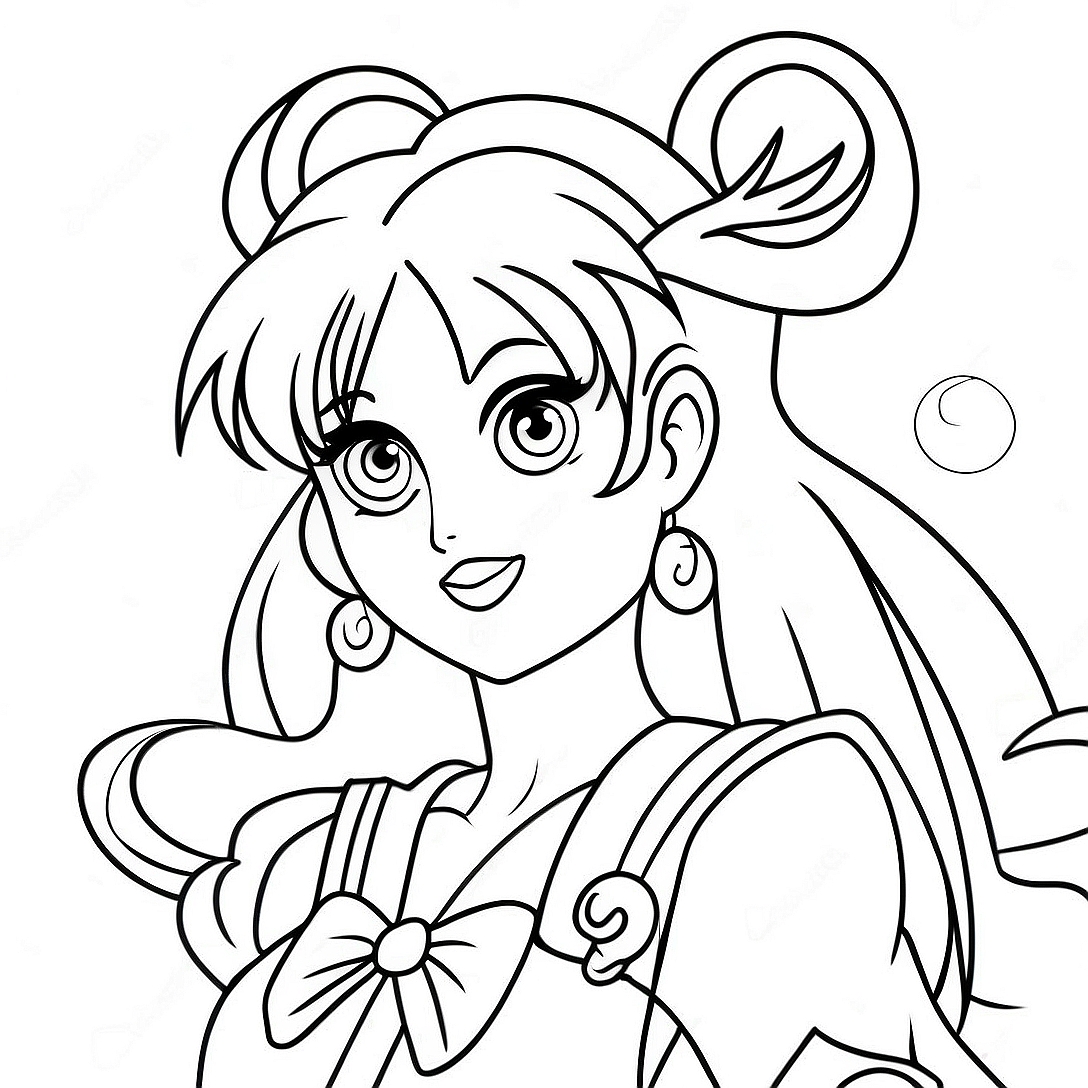 Sailor Pluto Coloring Page | Sailor Pluto coloring page