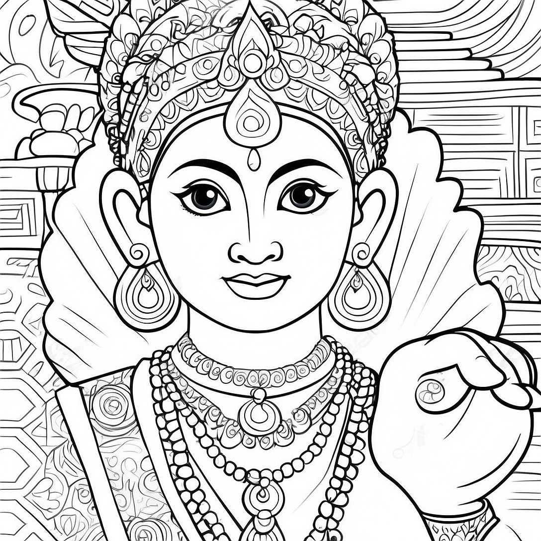 Hindu Coloring Page | Hindu coloring page