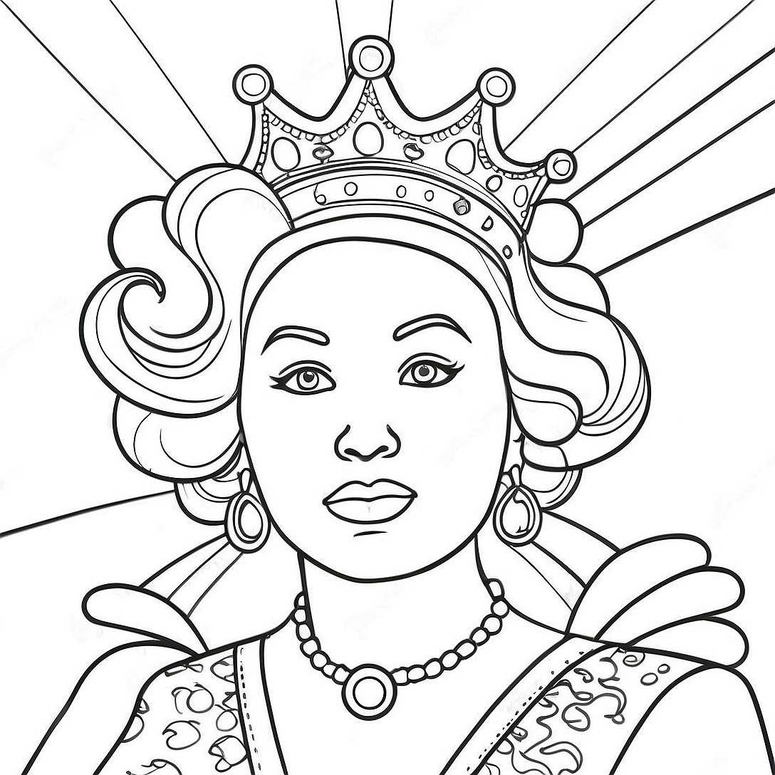 Queen Graffiti Coloring Page | Queen Graffiti coloring page