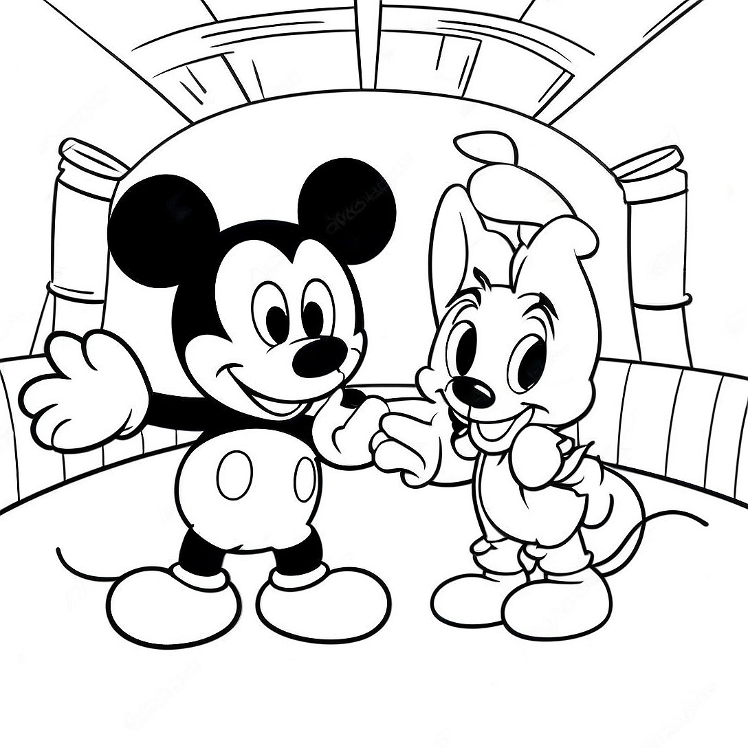 Mickey Mouse Playhouse Adventure Coloring Page | Playhouse Disney coloring page