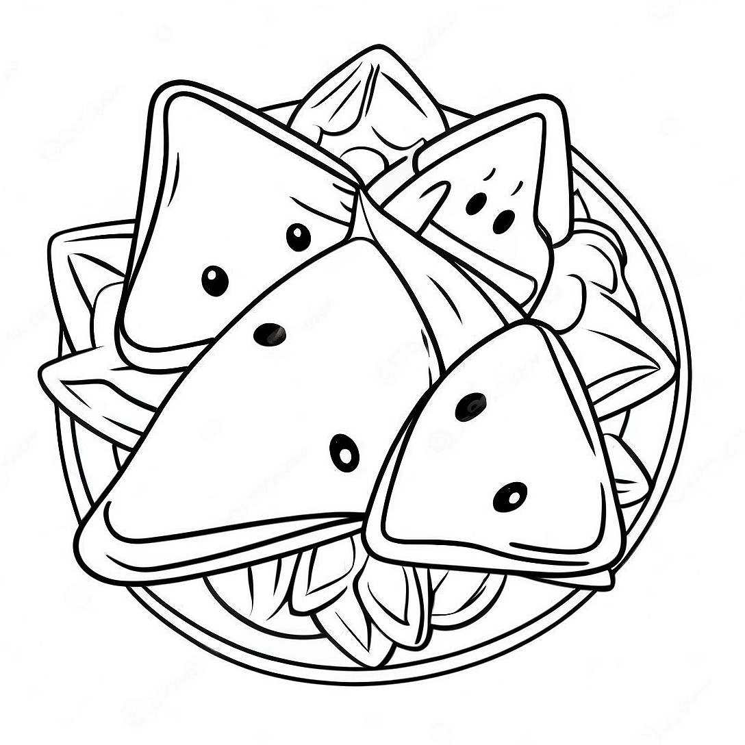 Delicious Hamantaschen Filling Coloring Page | Hamantaschen coloring page