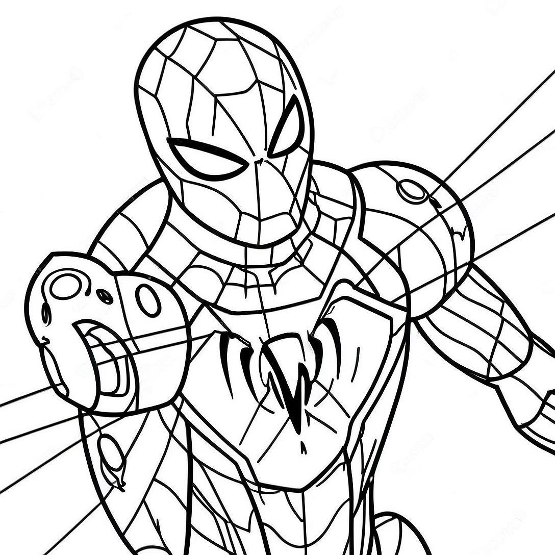 Lego Iron Spider Coloring Page | Lego Iron Spider coloring page