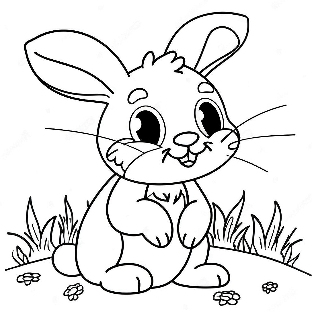 Easter Bunny Coloring Page | Easter for Preschoolers coloring page