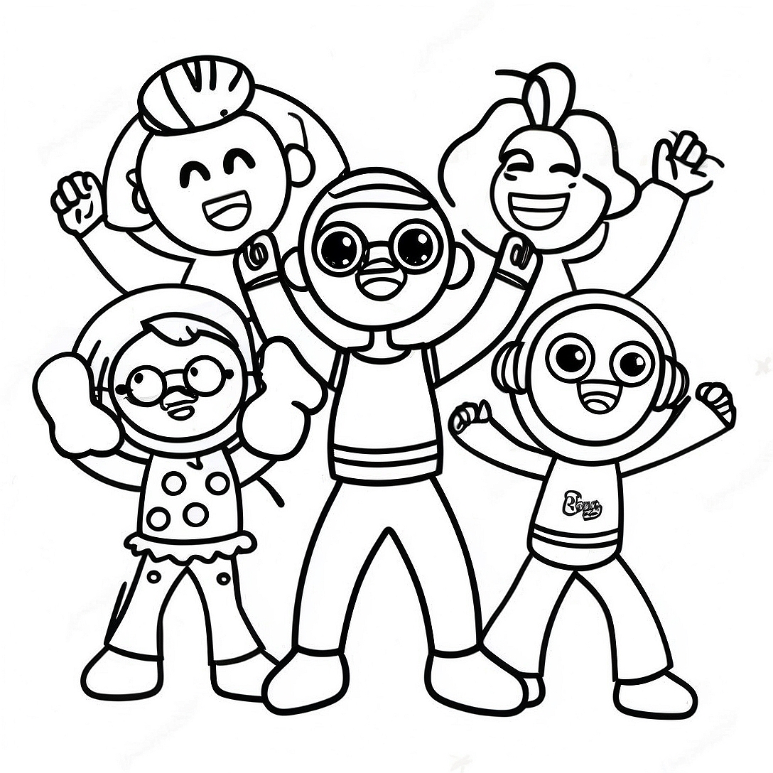Doodlebops Dance Party Coloring Page | Doodlebops coloring page