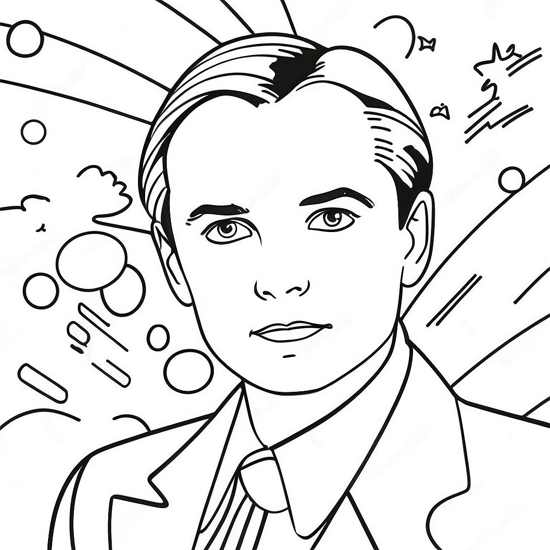 Roy Lichtenstein Coloring Page | Roy Lichtenstein coloring page