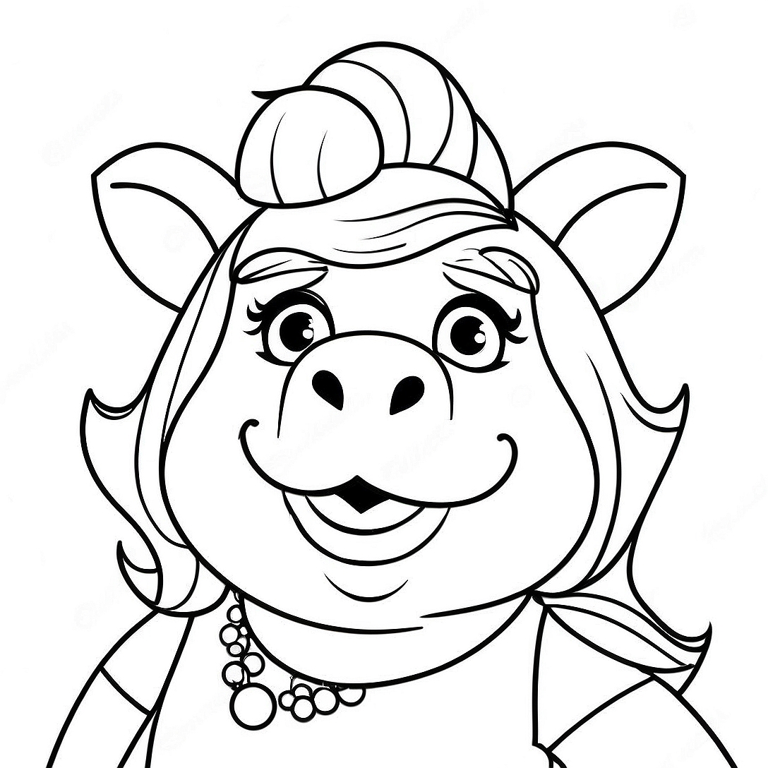 Miss Piggy Coloring Page | Miss Piggy coloring page