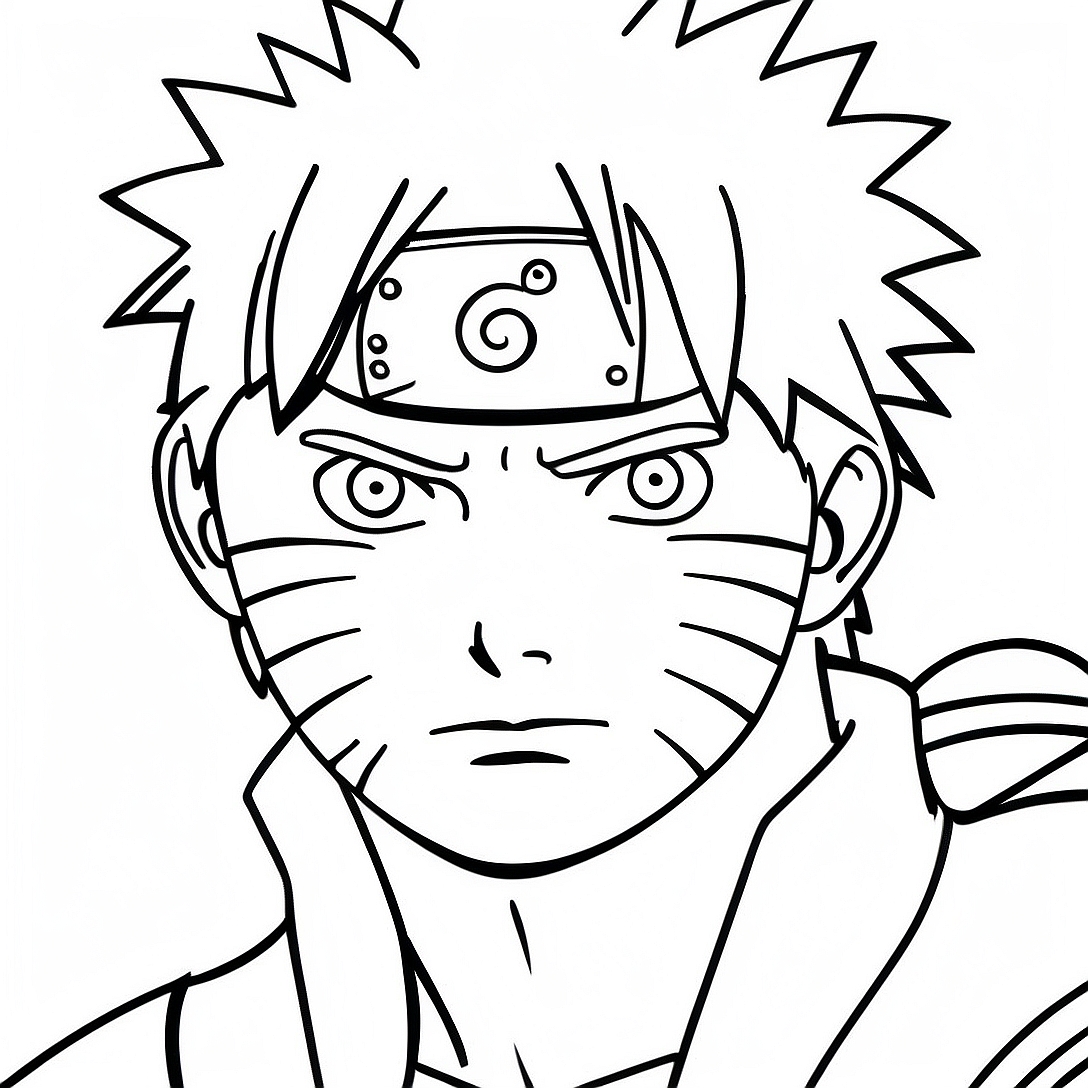 Pain Naruto with Rinnegan Coloring Page | Pain Naruto coloring page