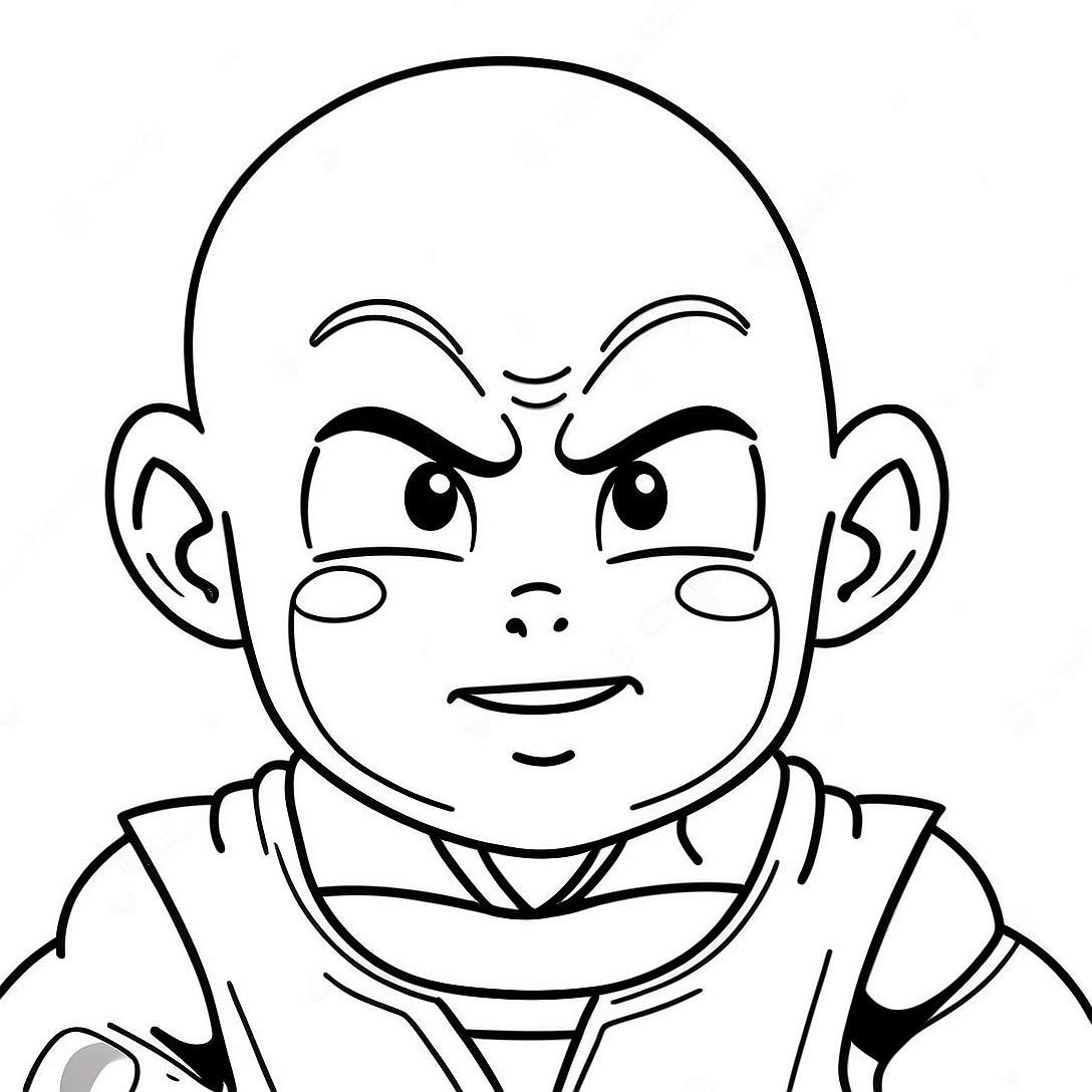 Krillin Coloring Page | Krillin coloring page