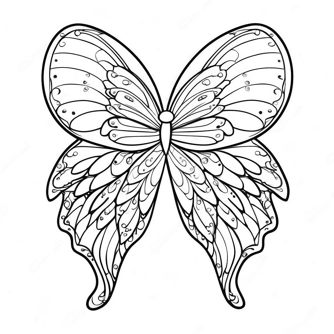 Sparkling Fairy Wings Coloring Page | Fairy Wings coloring page