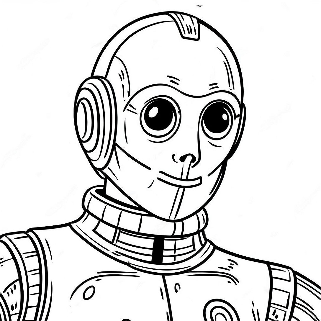 C3PO Coloring Page | C3PO coloring page