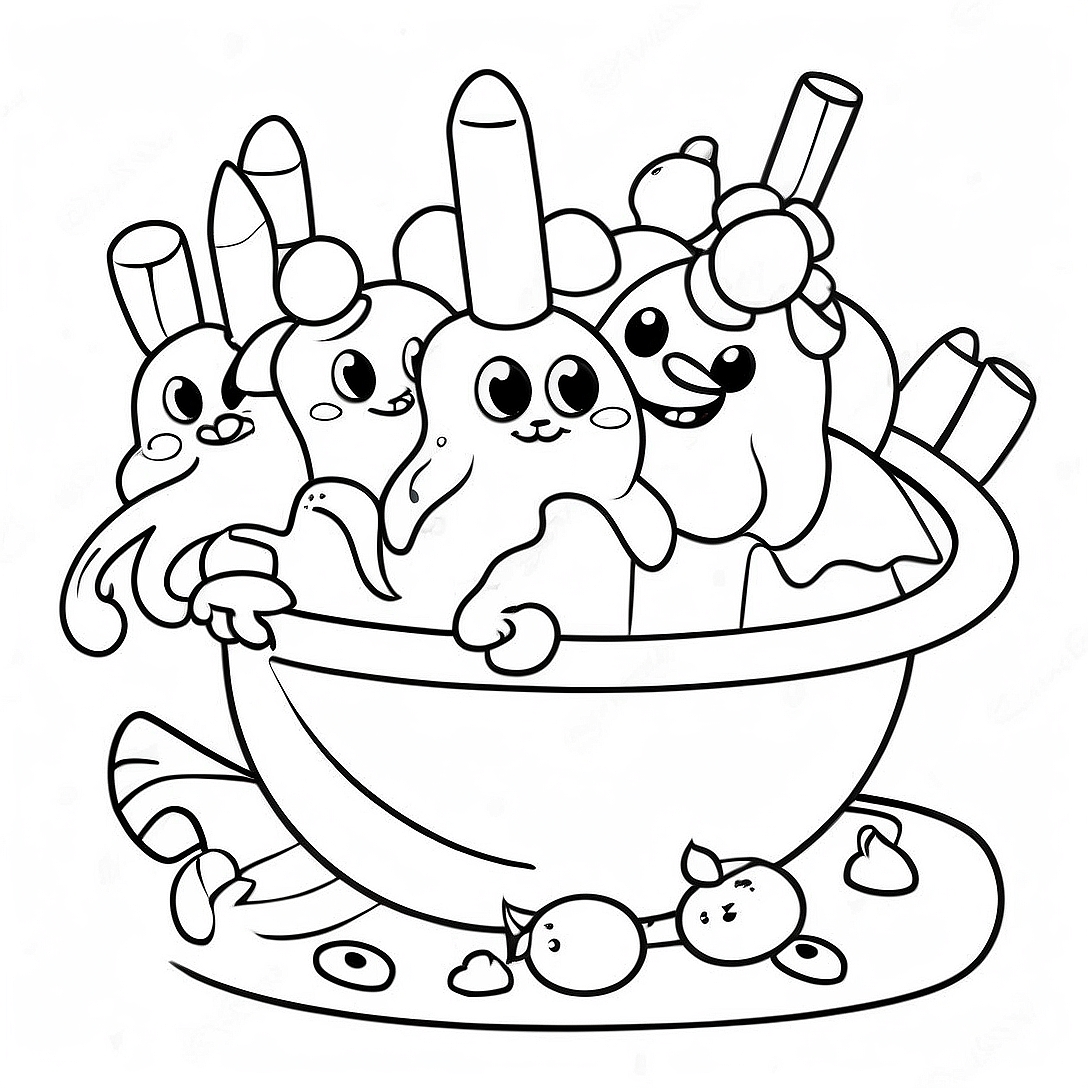 Banana Splits Coloring Page | The Banana Splits coloring page
