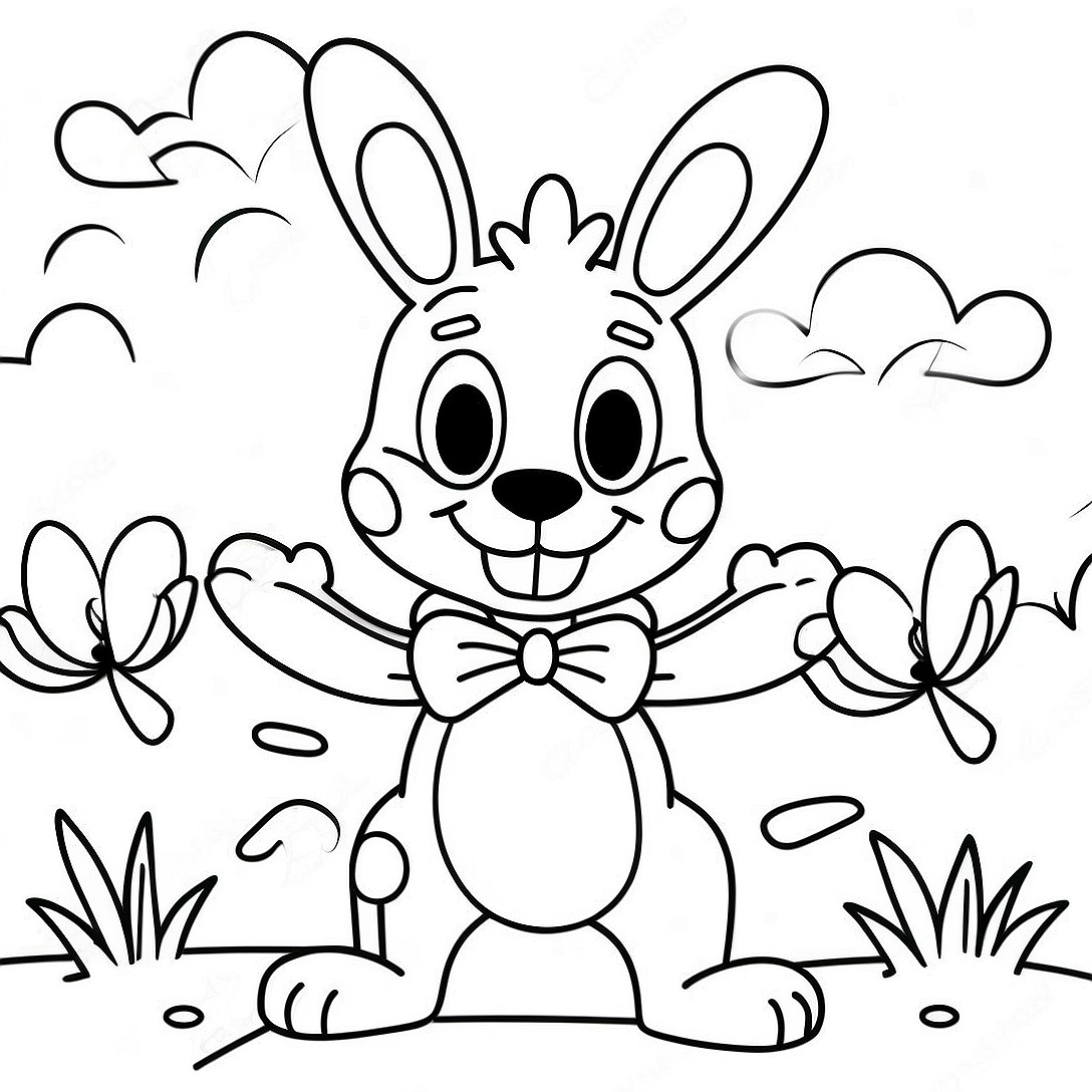 Spring Bonnie Coloring Page | Spring Bonnie coloring page