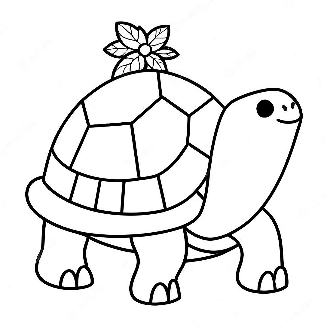 Christmas Turtle Coloring Page | Christmas Turtle coloring page