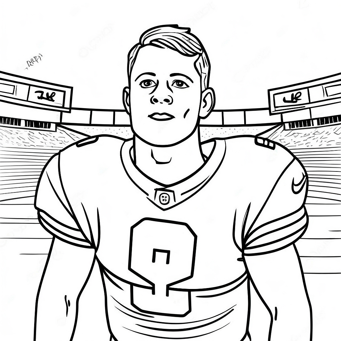 Joe Burrow Coloring Page | Joe Burrow coloring page
