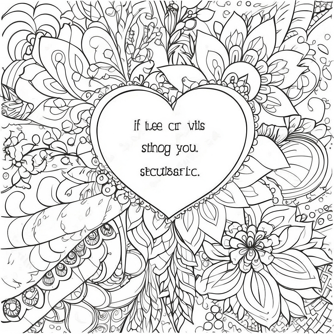 Inspirational Quotes Coloring Page | Encouraging Words coloring page