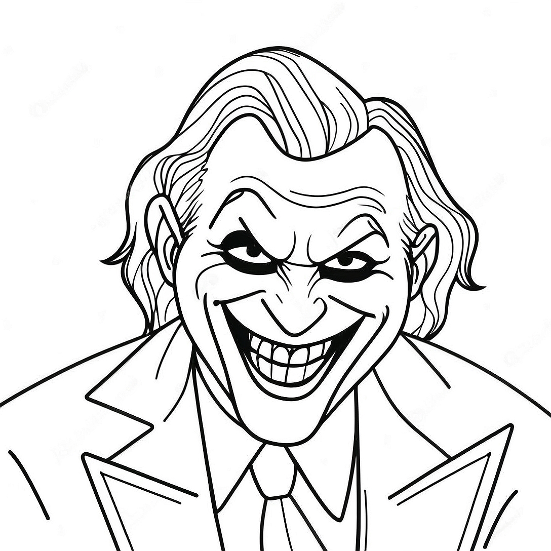 Joker Batman Laughing Coloring Page | Joker Batman coloring page