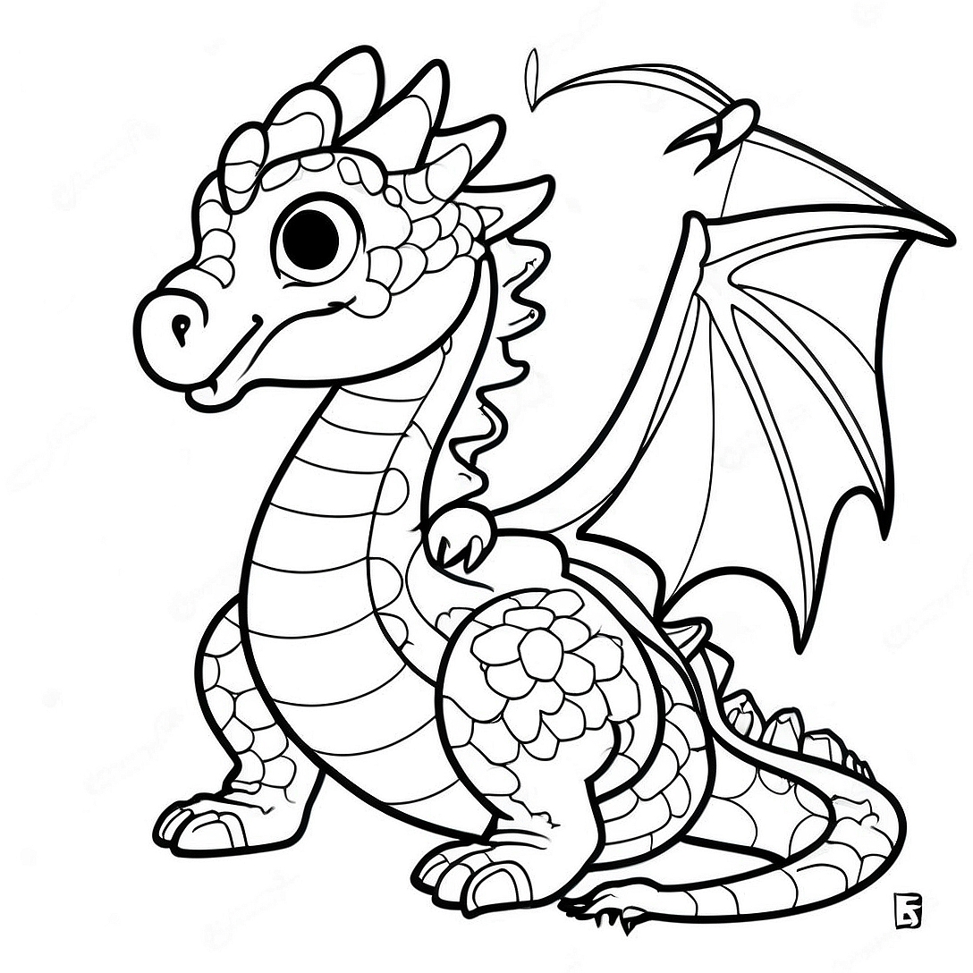 Wish Dragon Coloring Page | Wish Dragon coloring page
