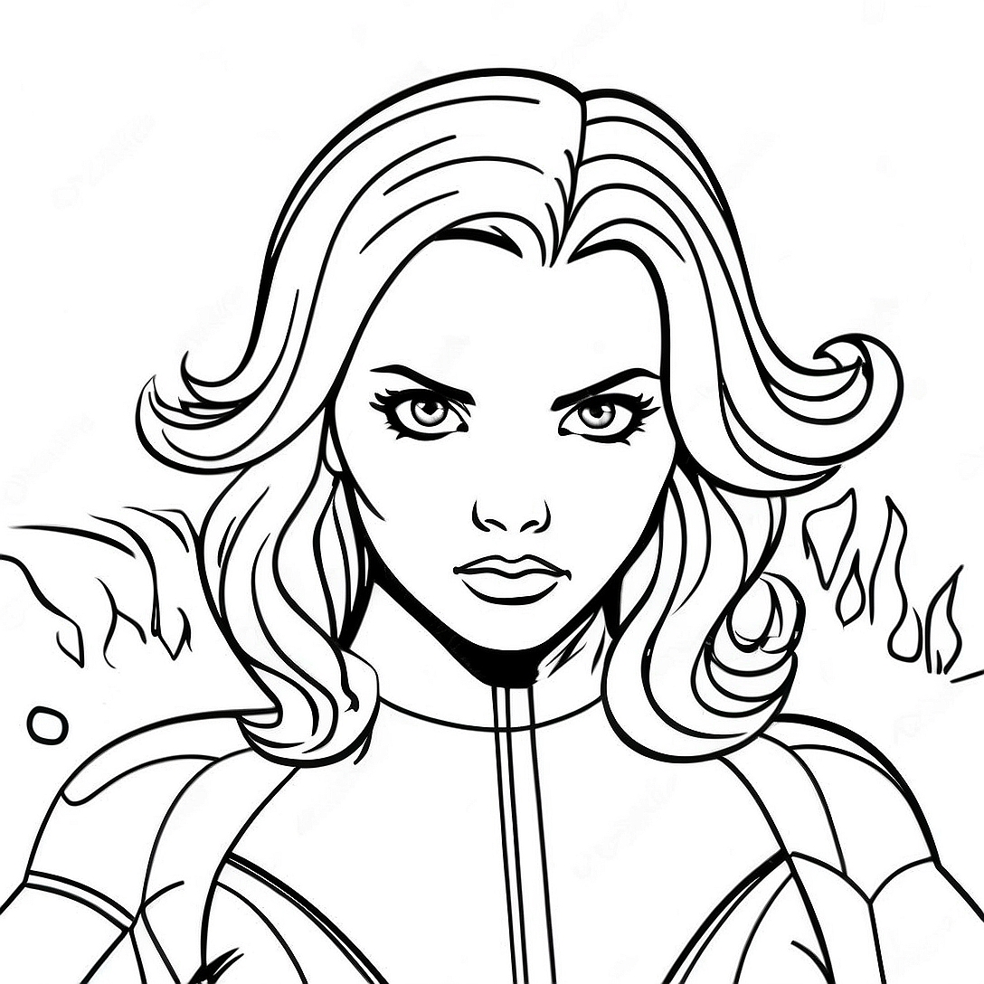 Black Widow Coloring Page | Black Widow coloring page
