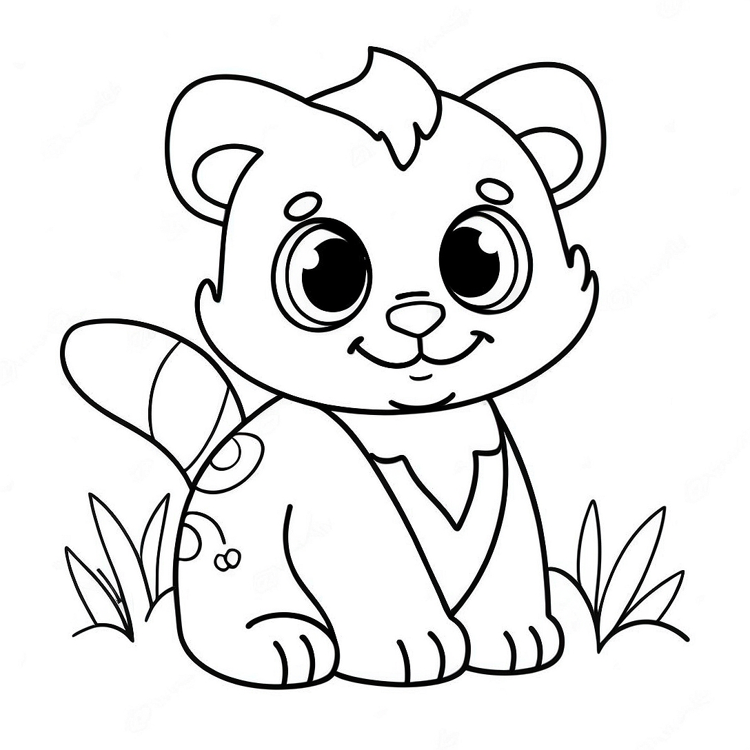 ZHC Cute Animal Coloring Page | ZHC coloring page