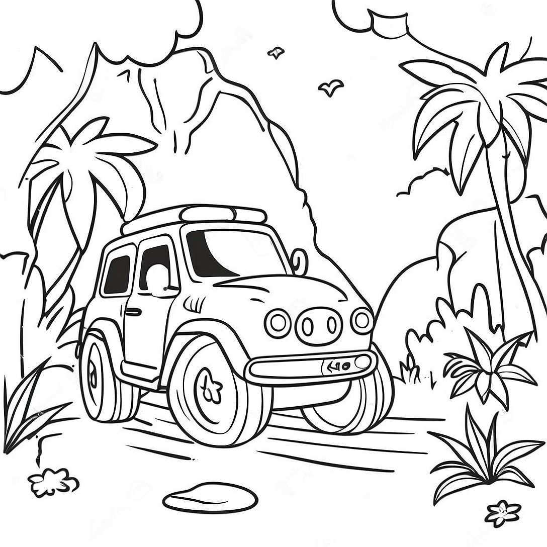 Jungle Junction Coloring Page | Jungle Junction coloring page