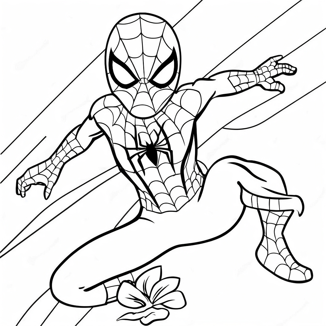 Spiderman Christmas Coloring Page | Spiderman Christmas coloring page