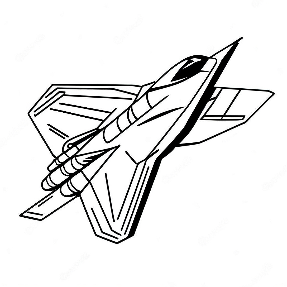 F22 Fighter Jet Coloring Page | F22 Fighter Jet coloring page