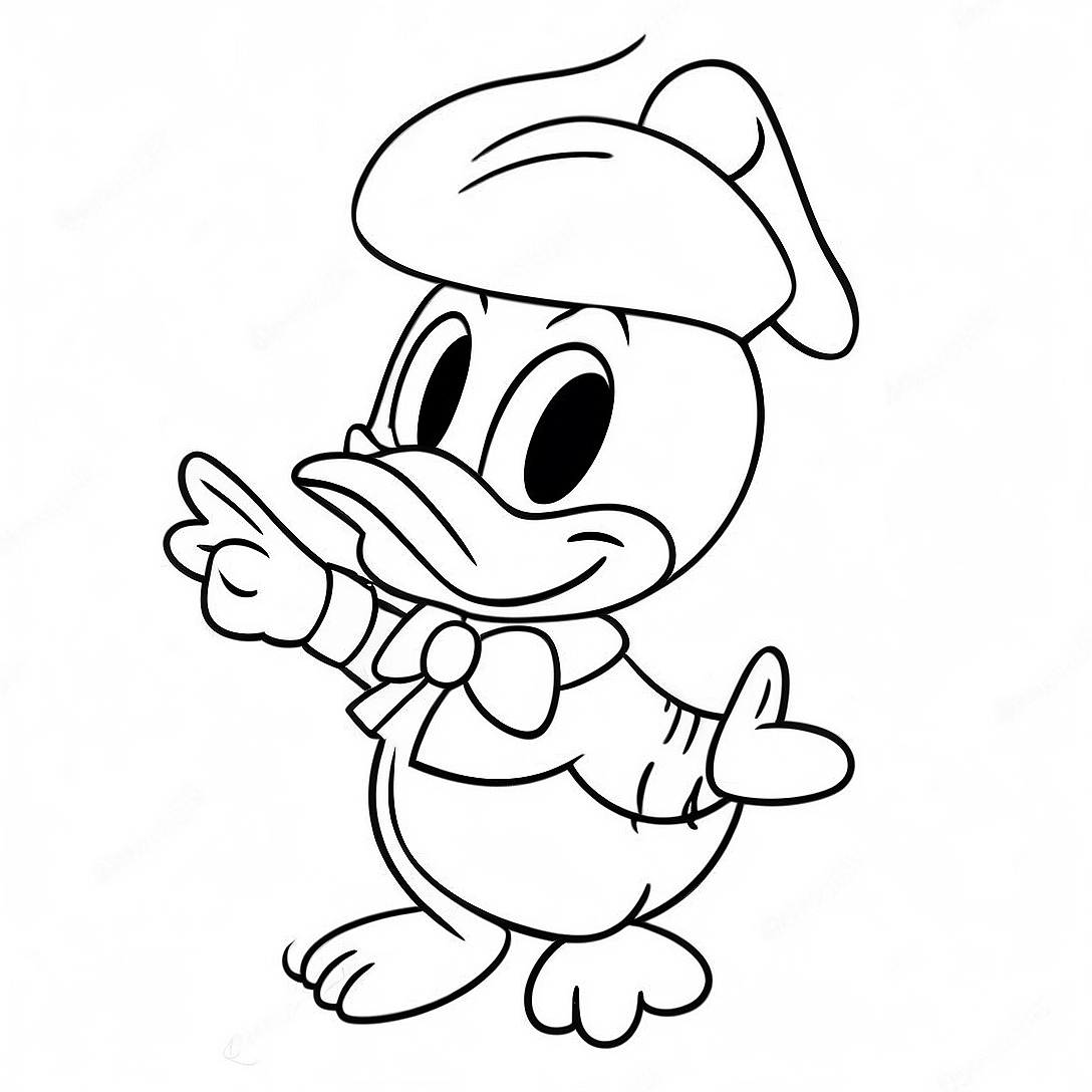 Donald Duck Christmas Coloring Page | Donald Duck Christmas coloring page