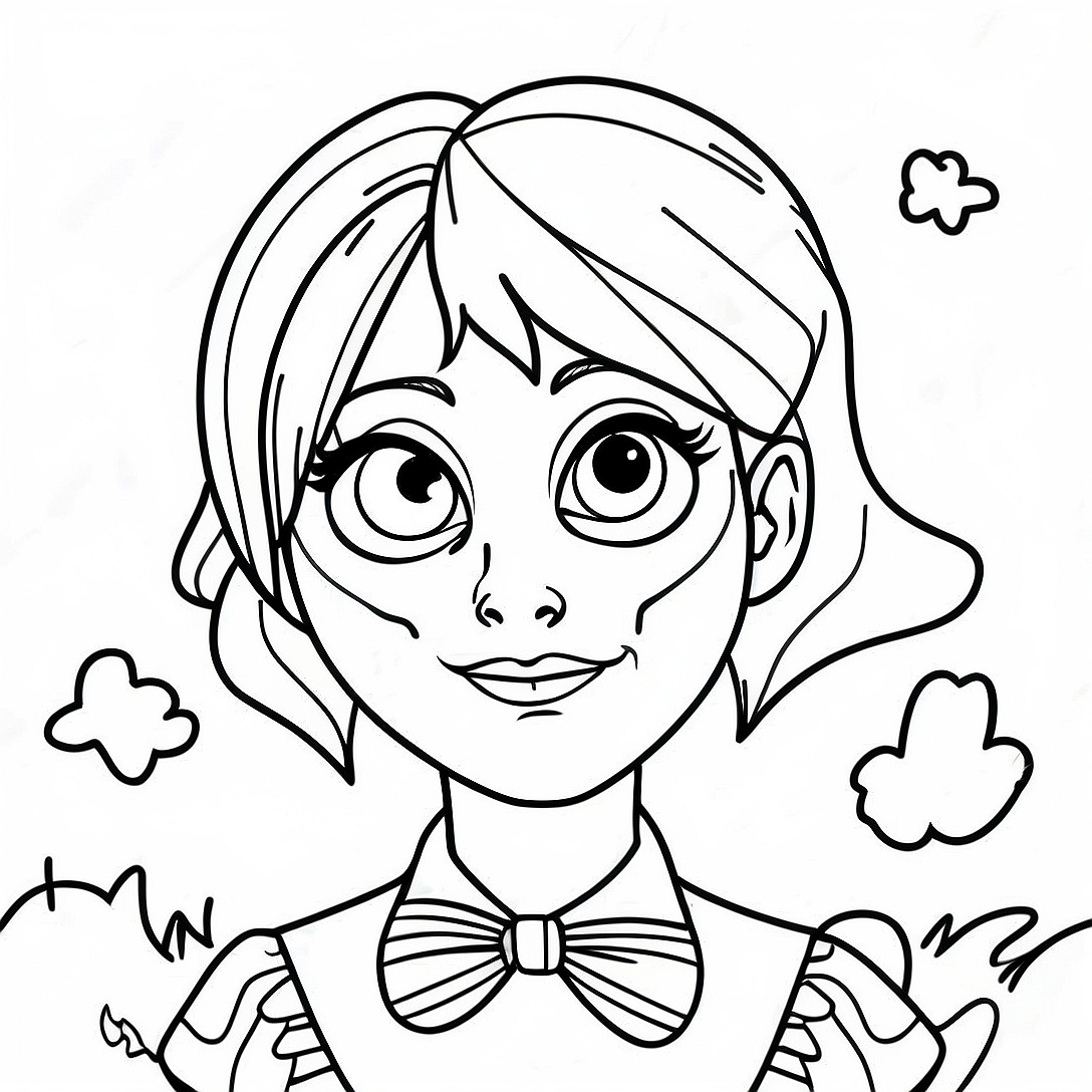 Lydia Deetz Beetlejuice Coloring Page | Lydia Deetz Beetlejuice coloring page