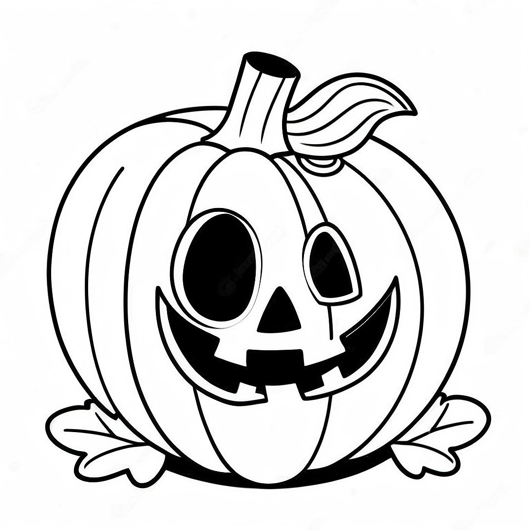 Mini Halloween Pumpkin Coloring Page | Mini Halloween coloring page