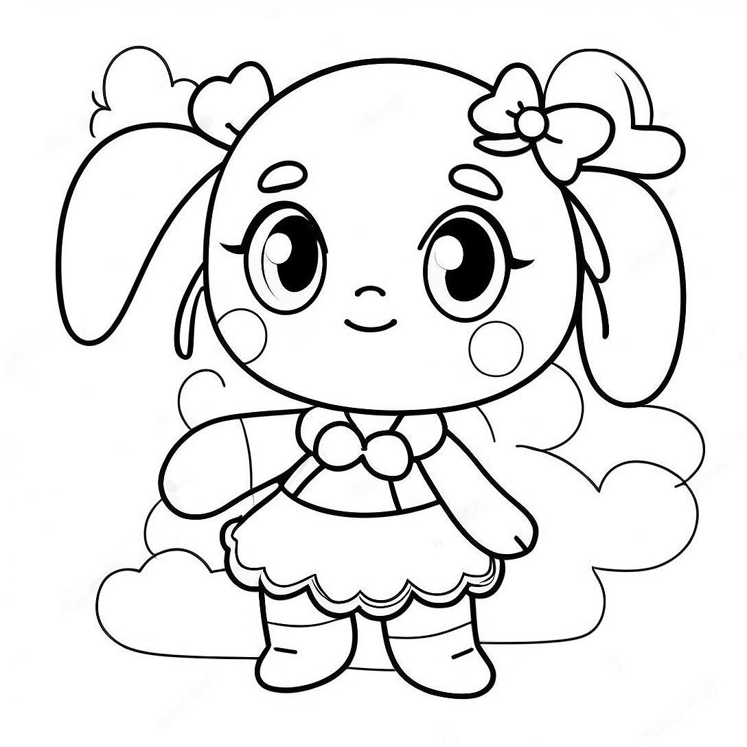 Cute Mina Character Coloring Page | Mina coloring page