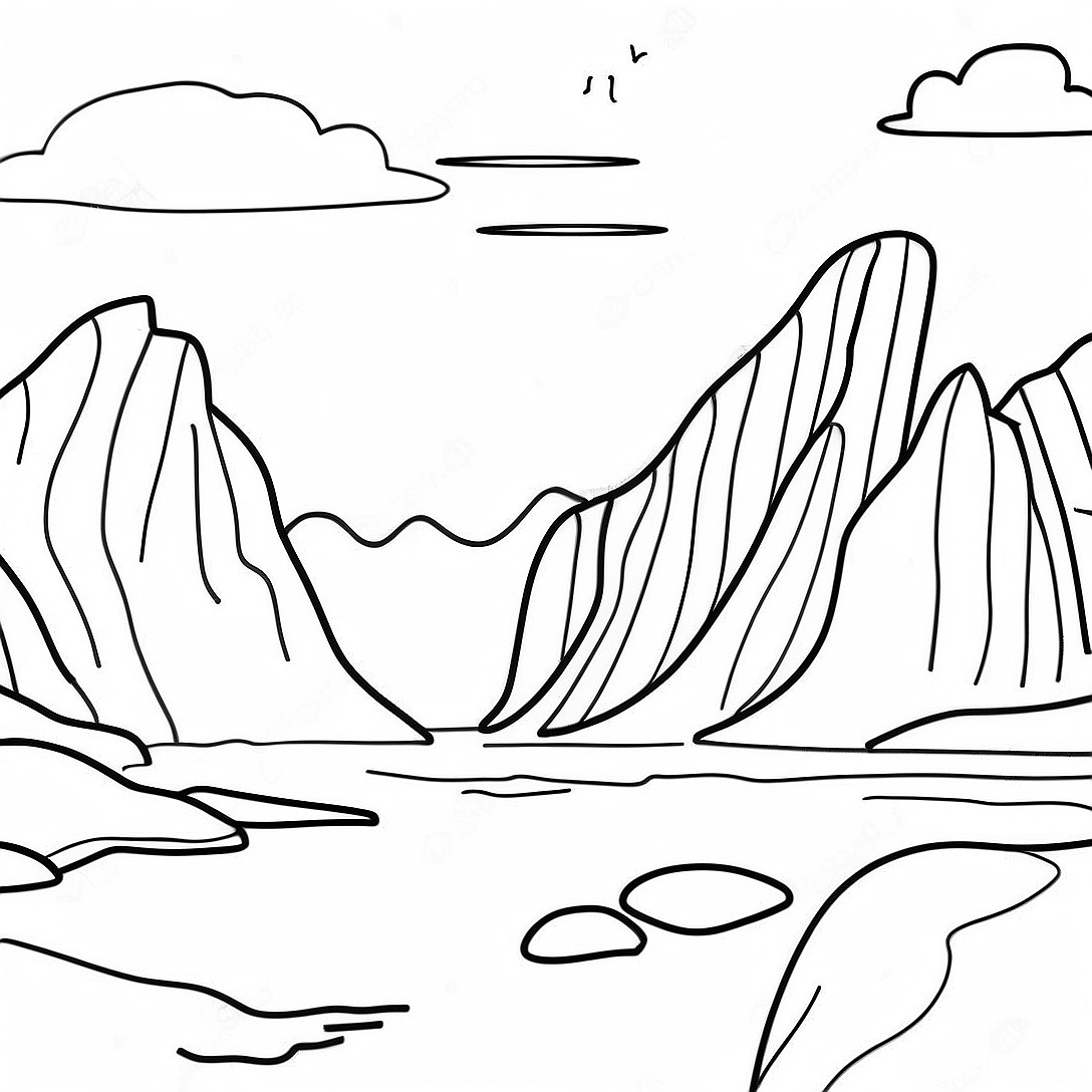Antarctica Landscape Coloring Page | Antarctica coloring page