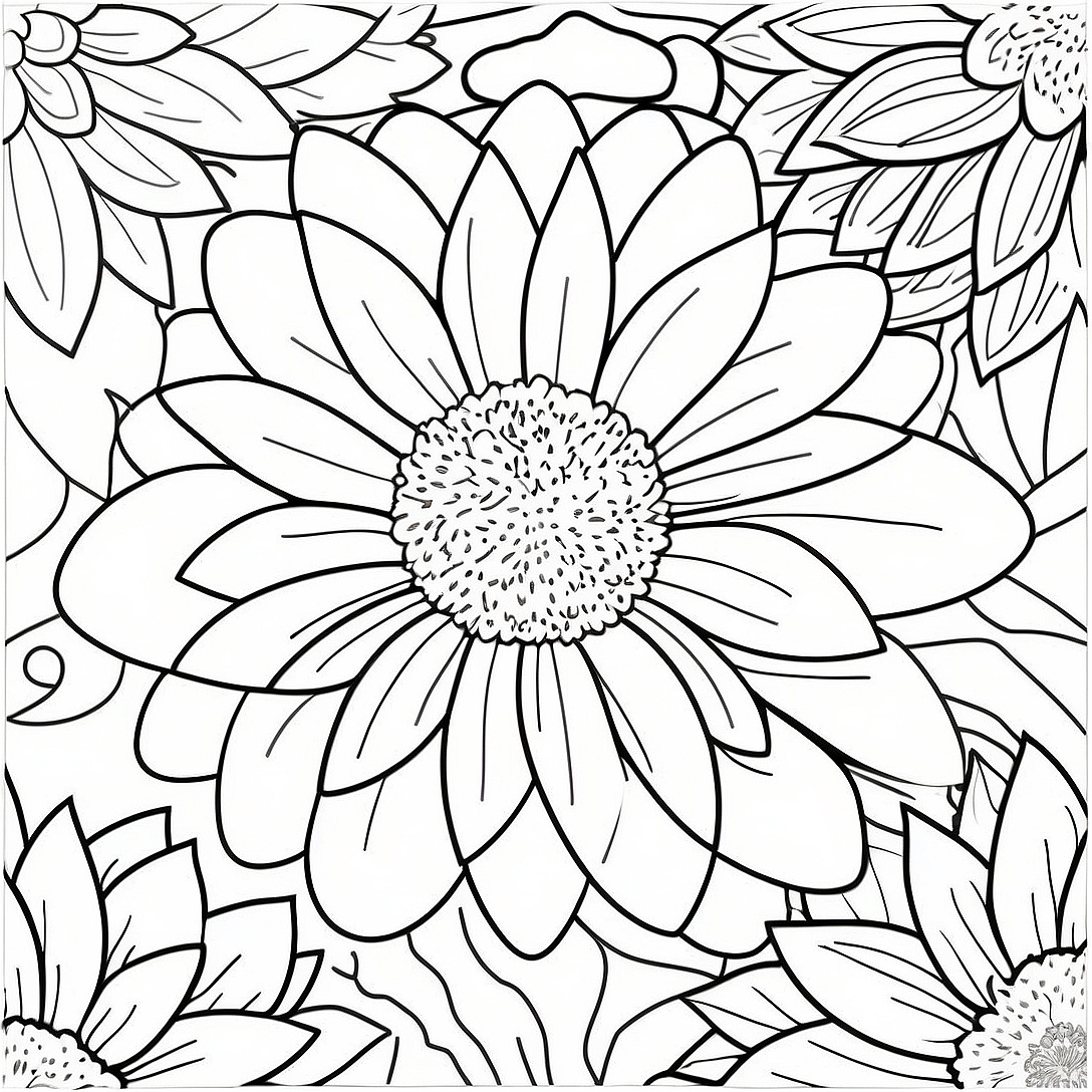 Chrysanthemum Flower Coloring Page | Chrysanthemum coloring page