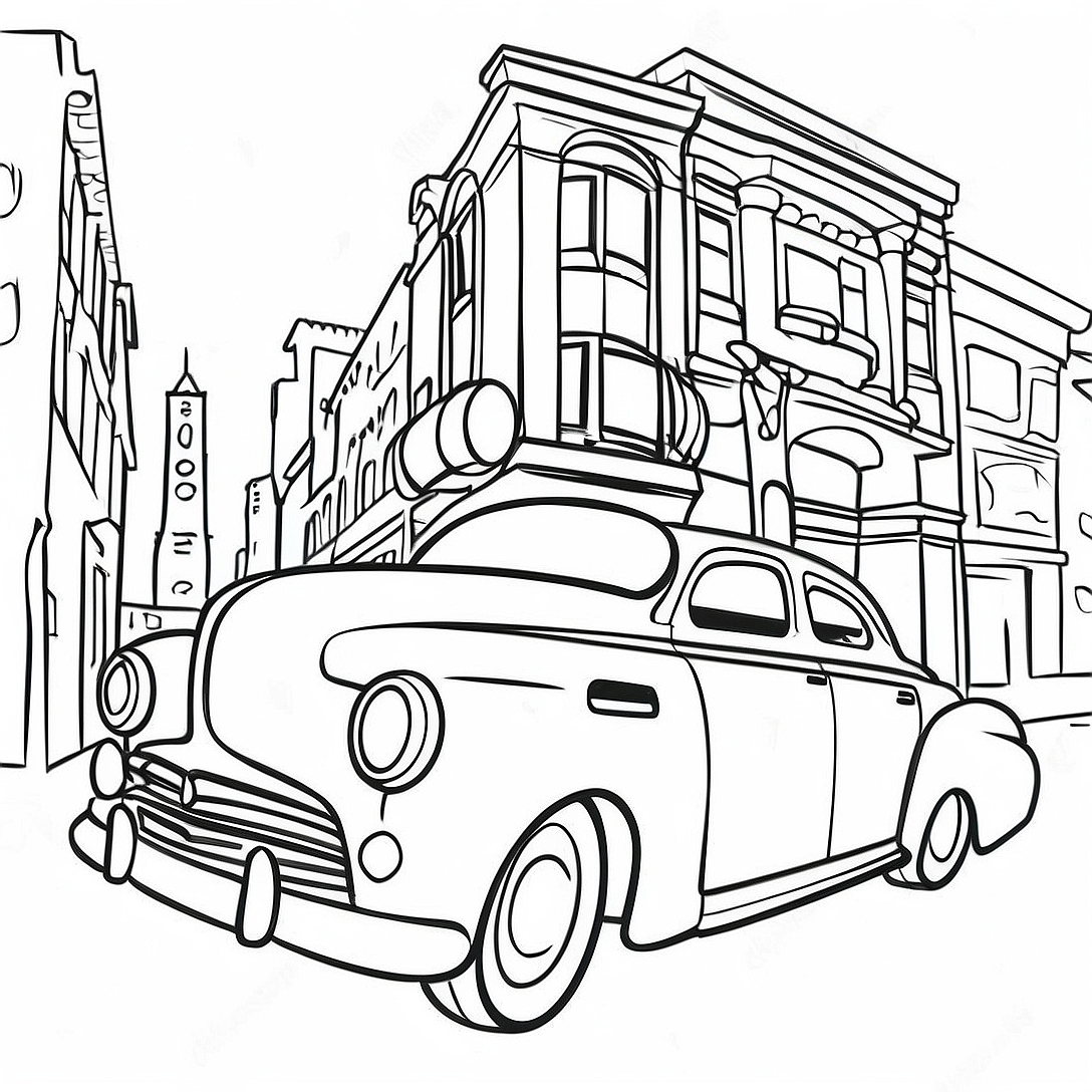 Turning Red 4 Town Coloring Page | Turning Red 4 Town coloring page