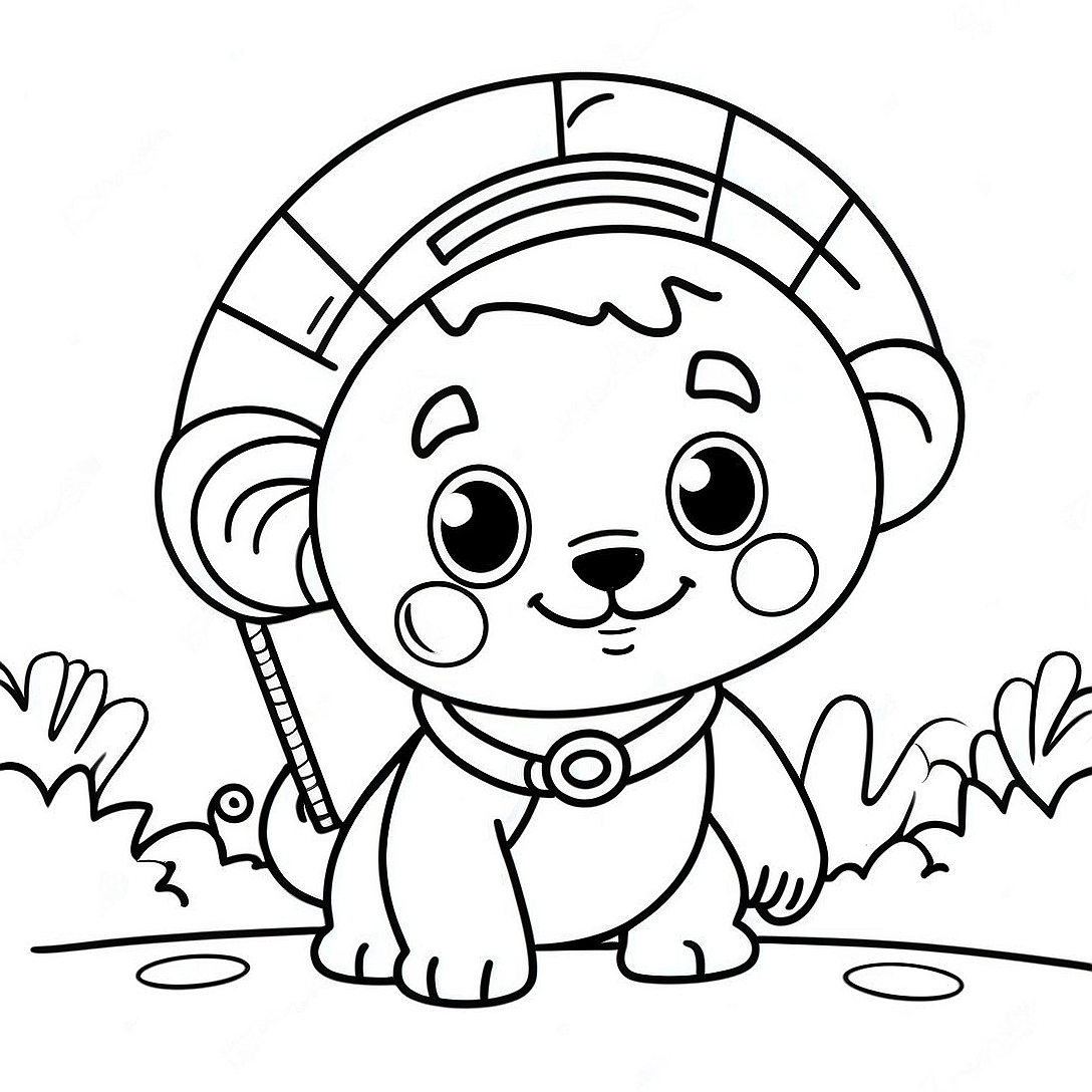 Adventurous Lil Petey Coloring Page | Lil Petey coloring page