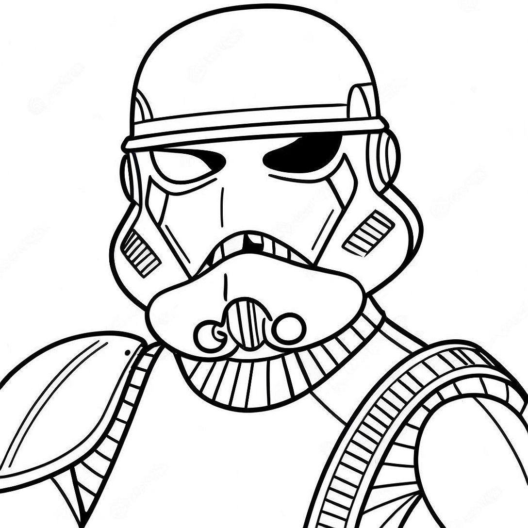 Sith Trooper in Battle Armor Coloring Page | Sith Trooper coloring page