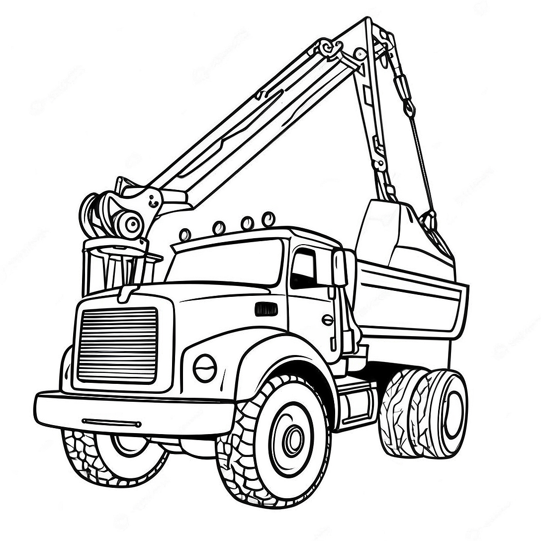 Construction Truck Coloring Page | Construction Truck coloring page
