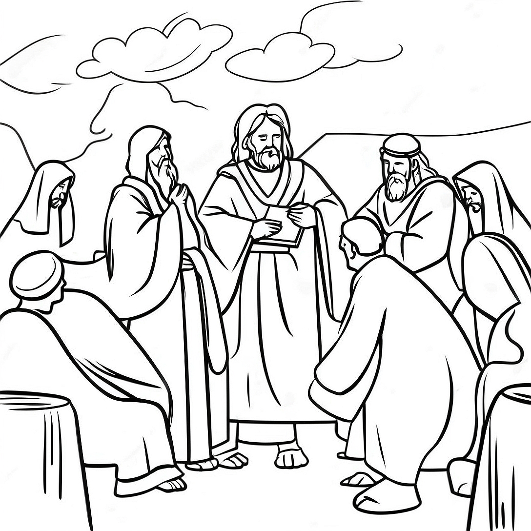 Bible Story Coloring Page | Bible Story coloring page