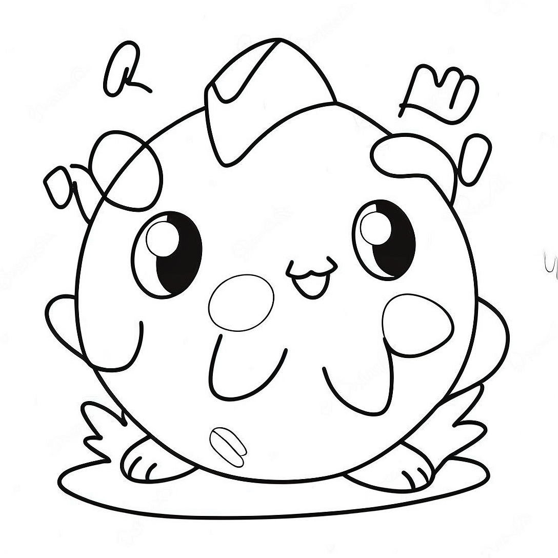 Togepi Cute Coloring Page | Togepi coloring page