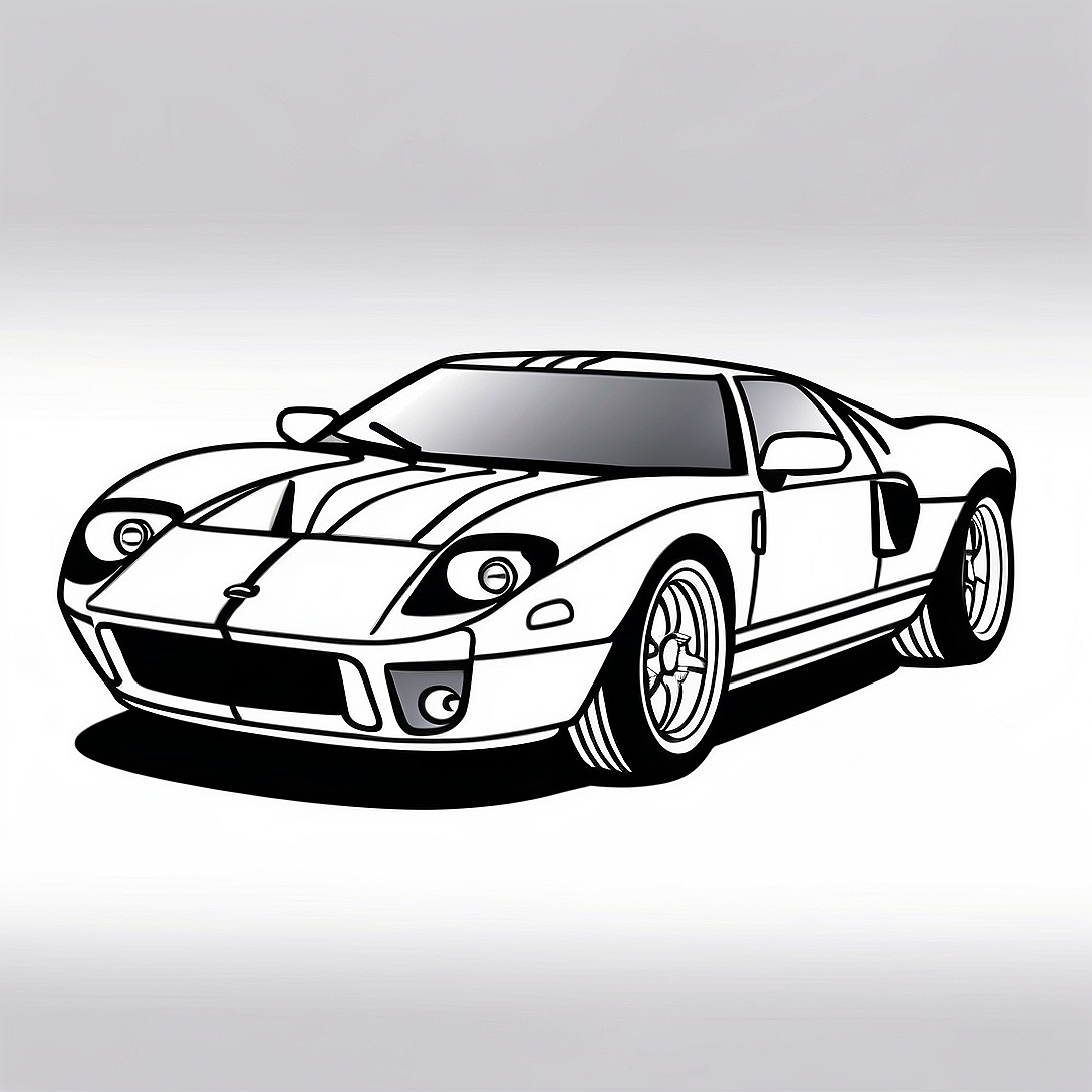 Ford GT Coloring Page | Ford GT coloring page