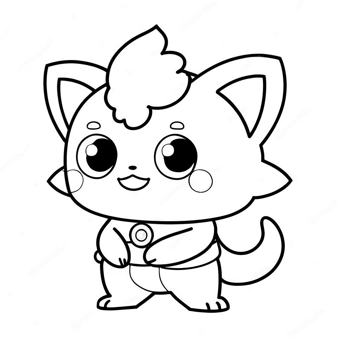 Jibanyan Yo Kai Coloring Page | Yo Kai Watch coloring page