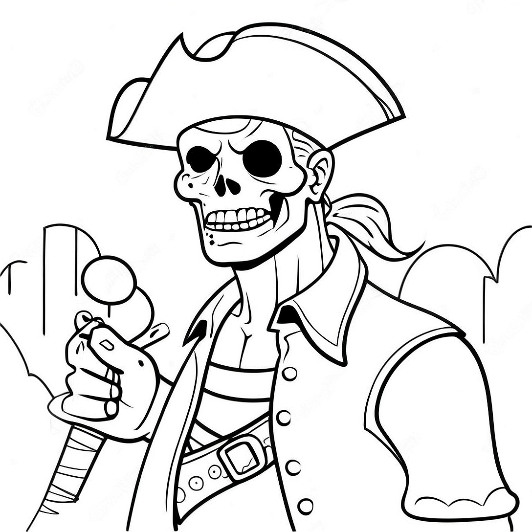 Zombie Pirate Coloring Page | Plants vs Zombies 2 coloring page
