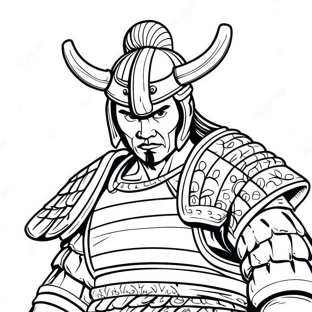Samurai Warrior Coloring Page | Samurai coloring page