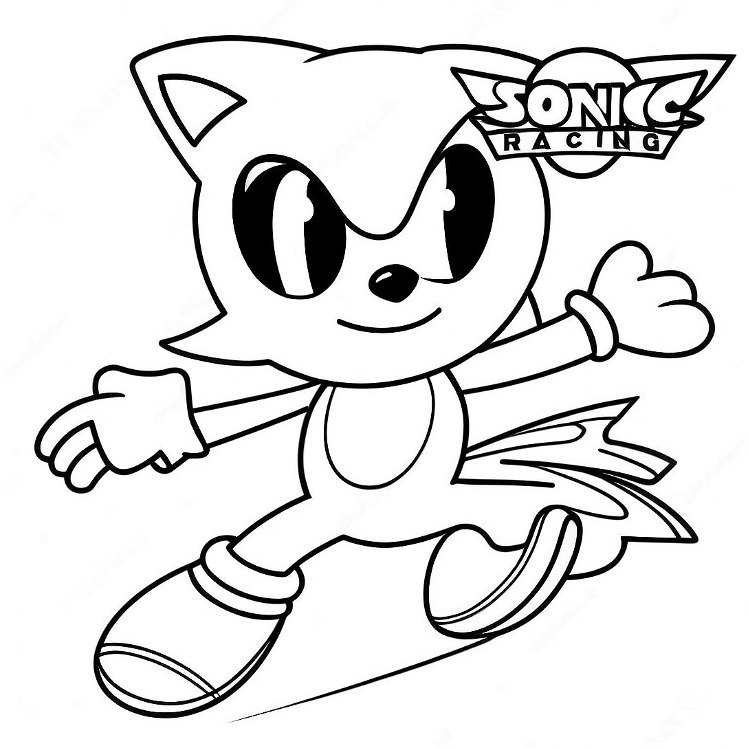 Team Sonic Racing Logo Coloring Page | Team Sonic Racing coloring page