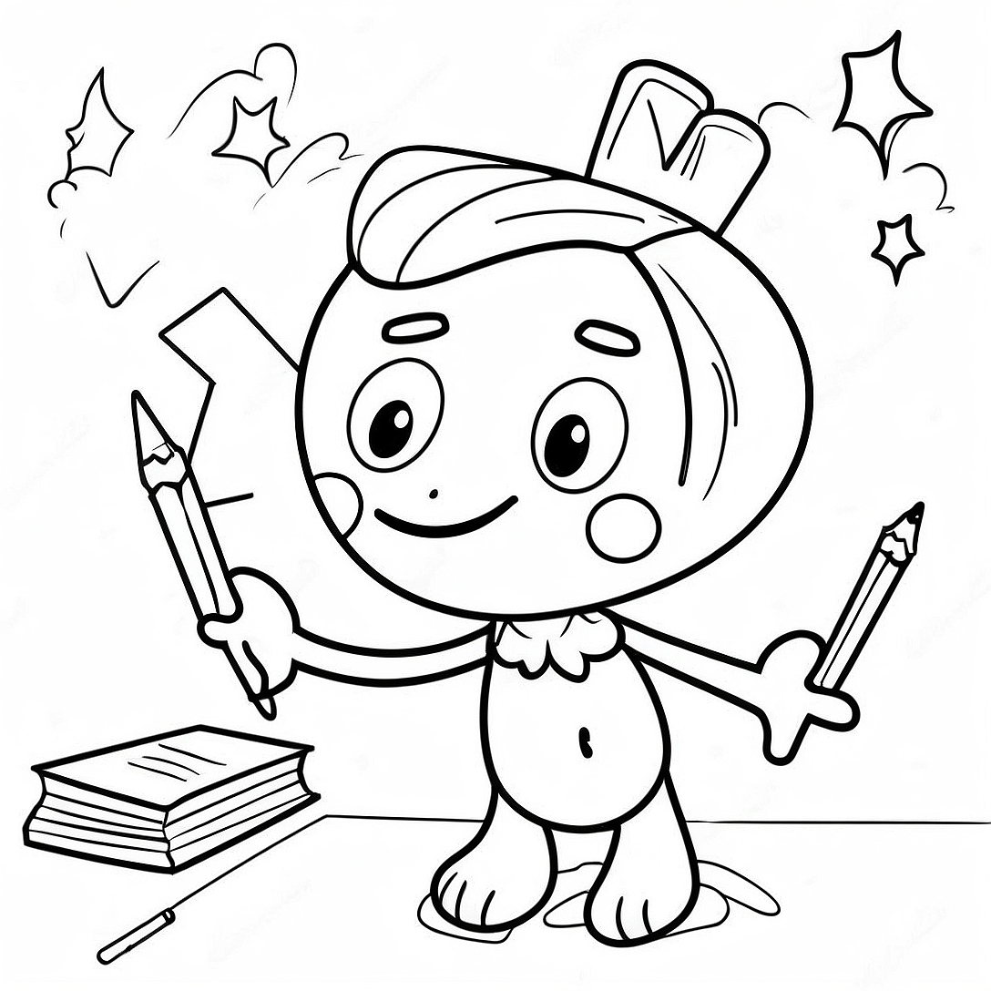 Fun 3rd Grade Classroom Coloring Page | 3rd Grade coloring page