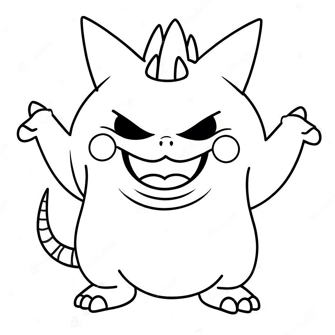Gengar Coloring Page | Gengar coloring page