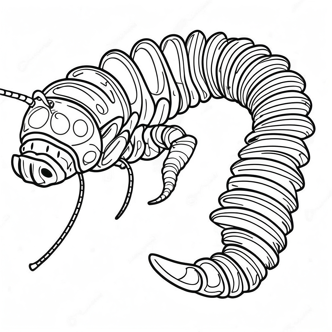 Centipede Coloring Page | Centipede coloring page