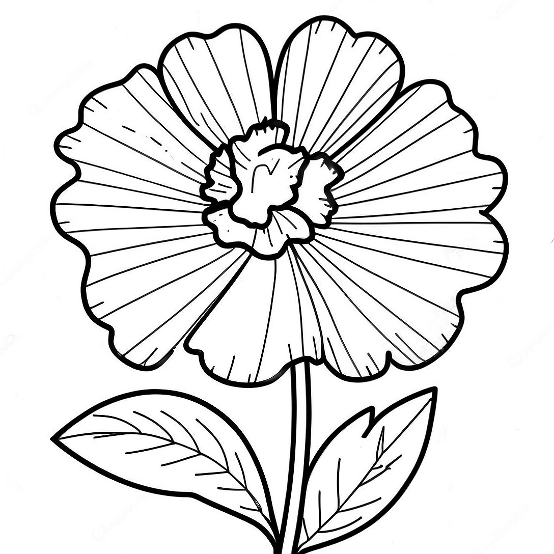Carnation Flower Coloring Page | Carnation coloring page
